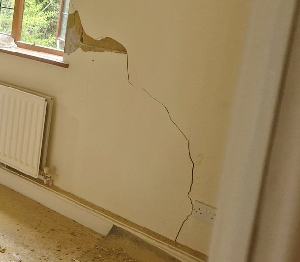 Subsidence crack in a home in Bromley